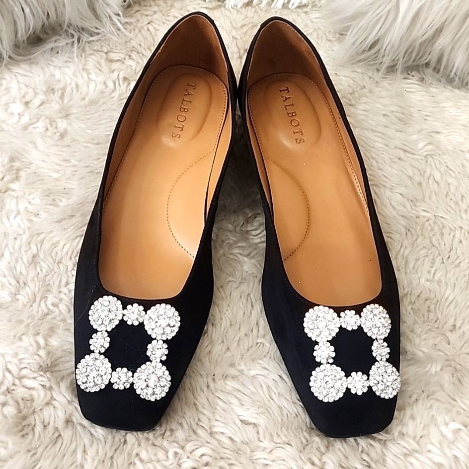 Talbots Sutton Embellished Suede Flats